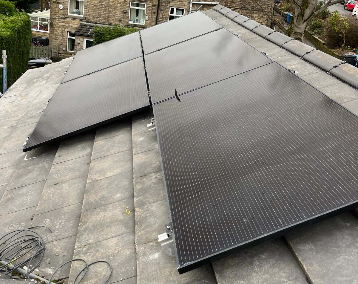 solar panels on house roof